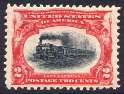 Scott 295, second US stamp with a train on it